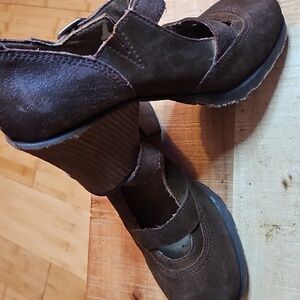 Underground England Brown Leather Suede Chunky Footwear